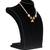 Gold plated pink stone beaded necklace