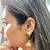 Gold plated green drop jhumka earrrings