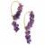 Gold plated purple drop dangler earrings