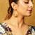 Gold plated round dangler earrings