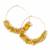 Gold plated round dangler earrings