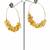 Gold plated round dangler earrings