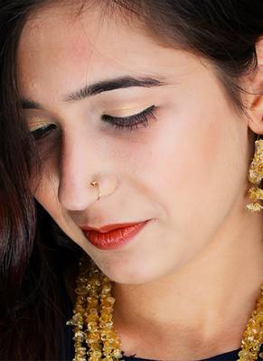 Gold plated dangler drop earrings 1