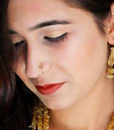 Gold plated dangler drop earrings