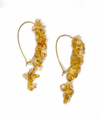 Gold plated dangler drop earrings 2