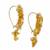 Gold plated dangler drop earrings
