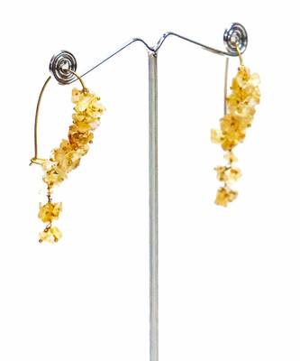 Gold plated dangler drop earrings 3