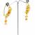 Gold plated dangler drop earrings