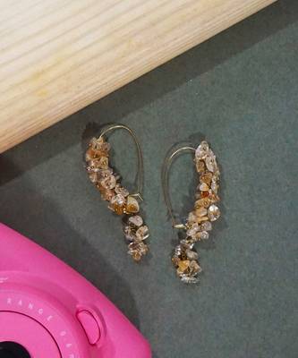 Gold plated dangler drop earrings 4