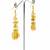 Gold plated beaded dangler earrings