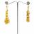 Gold plated beaded dangler earrings