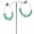 Gold plated beaded blue dangler drop earrings