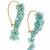 Gold plated blue dangler drop earrings