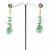 Gold plated blue dangler drop earrings