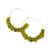 Gold plated green round dangler drop earrings