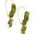 Gold plated green drop earrings