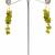 Gold plated green drop earrings