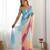 Multicolor georgette embroidery border & sequins saree whit blouse