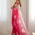 Light pink georgette embroidery border & sequins saree whit blouse