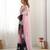 Pink & black georgette embroidery border & sequins saree whit blouse