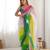 Multicolor georgette embroidery border & sequins saree whit blouse