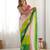 Multicolor georgette embroidery border & sequins saree whit blouse