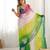 Multicolor georgette embroidery border & sequins saree whit blouse