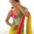 Multicolor georgette embroidery border & sequins saree whit blouse