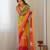 Multicolor georgette embroidery border & sequins saree whit blouse