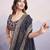 Black georgette thared work embroidery border & leheriya printed saree whit blouse