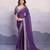 Purple georgette thared work embroidery border & leheriya printed saree whit blouse