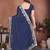 Navy blue silk blend embroidery saree whit blouse
