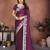 Purple silk blend embroidery saree whit blouse