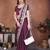Purple silk blend embroidery saree whit blouse