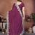 Purple silk blend embroidery saree whit blouse