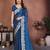 Blue silk blend embroidery saree whit blouse