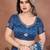 Blue silk blend embroidery saree whit blouse