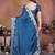 Blue silk blend embroidery saree whit blouse