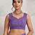 Purple georgette embroidery work lace border solid saree whit blouse