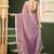 Lilac georgette embroidery work lace border solid saree whit blouse