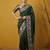 Green silk blend printed woven design saree whit blouse