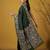 Green silk blend printed woven design saree whit blouse