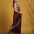 Maroon silk blend printed woven design saree whit blouse