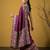 Wine silk blend printed woven design saree whit blouse