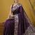 Purple silk blend printed woven design saree whit blouse