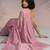 Pink silk blend printed woven design saree whit blouse