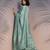 Light green silk blend printed woven design saree whit blouse