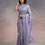 Lavender silk blend printed woven design saree whit blouse