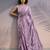 Lilac silk blend printed woven design saree whit blouse