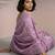 Lilac silk blend printed woven design saree whit blouse